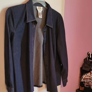 Talbots Dark Blue Denim Shirt